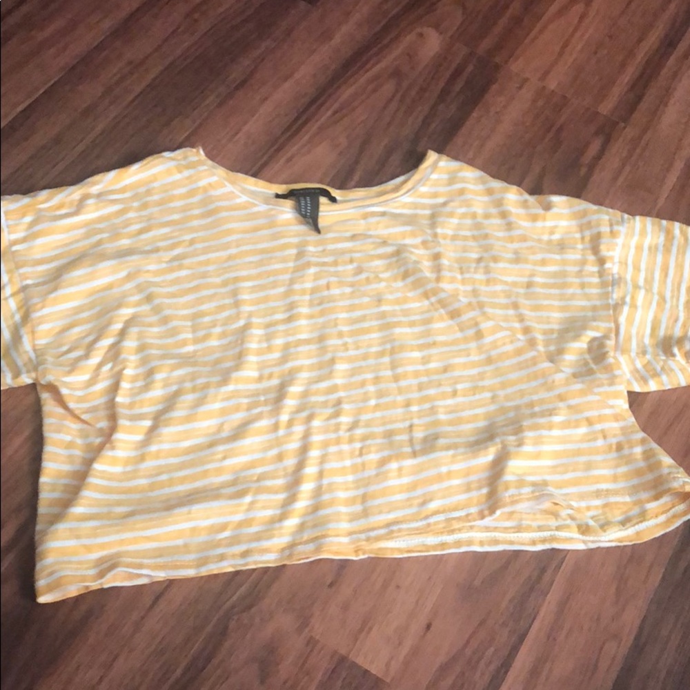 YELLOW STRIPED CROP